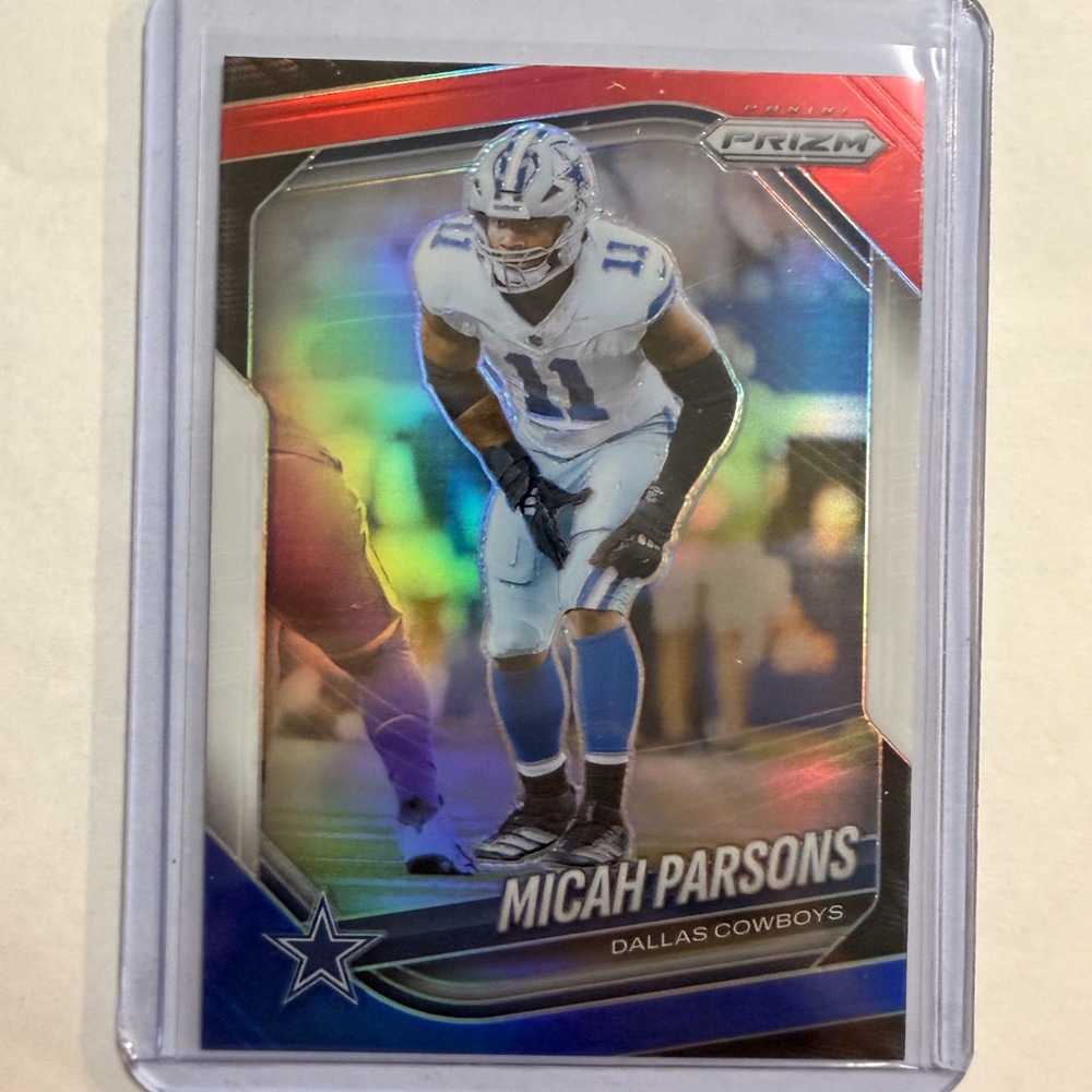 2025 Panini Prizm #98 Micah Parsons Red White and Blue
